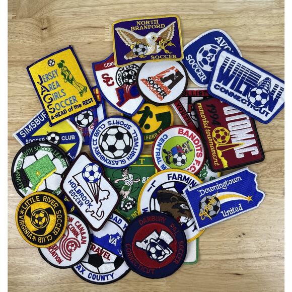 Vintage 70-80'S Soccer Patch Lot Assorted Embroidered Lot Of 25 #1 - Picture 1 of 5